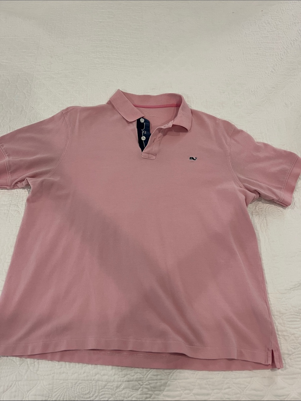 Vineyard Vines Men's Light Pink Polo with Logo